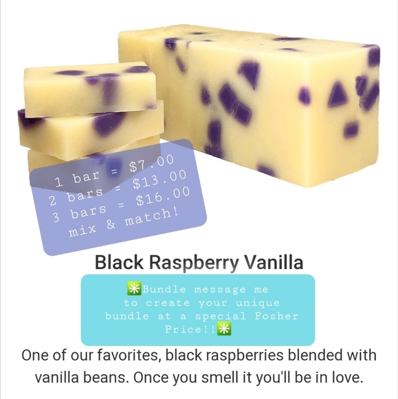 Homemade Black Raspberry Organic Soap - Picture 3 of 7